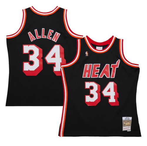 Mens Miami Heat Ray Allen Mitchell & Ness Black 2013-14 Hardwood Classics Swingman Jersey