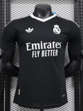 24-25 Real Madrid  Black Goalkeeper Player Version Soccer Jersey