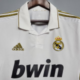 2011-2012 Real Madrid Home Long Sleeve Retro Soccer Jersey