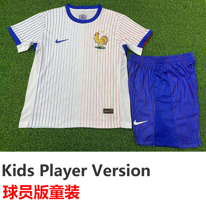 24-25 France Away Kids Player Version Soccer Jersey