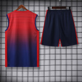 24-25 PSG Red Vest Short traning suit