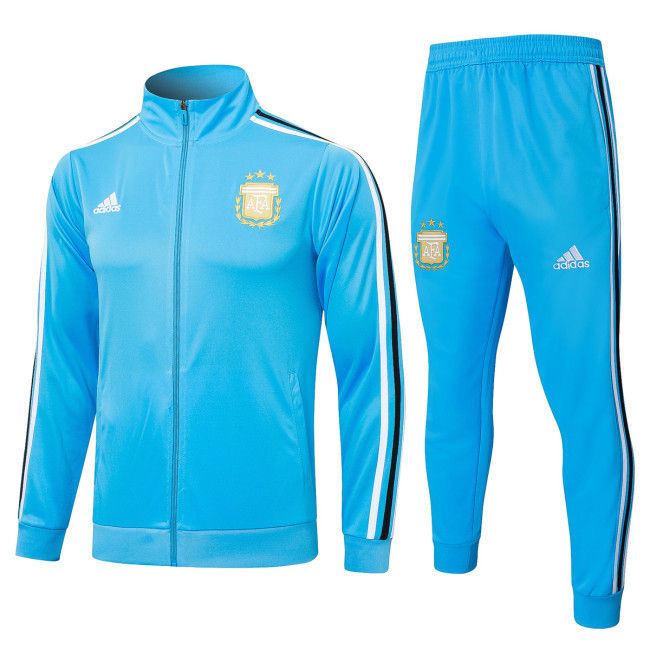 Mens Argentina Jacket + Pants Training Suit Blue 2024
