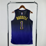 Mens Los Angeles Lakers NIKE Black - Puple 2024/25 Swingman Jersey - City Edition