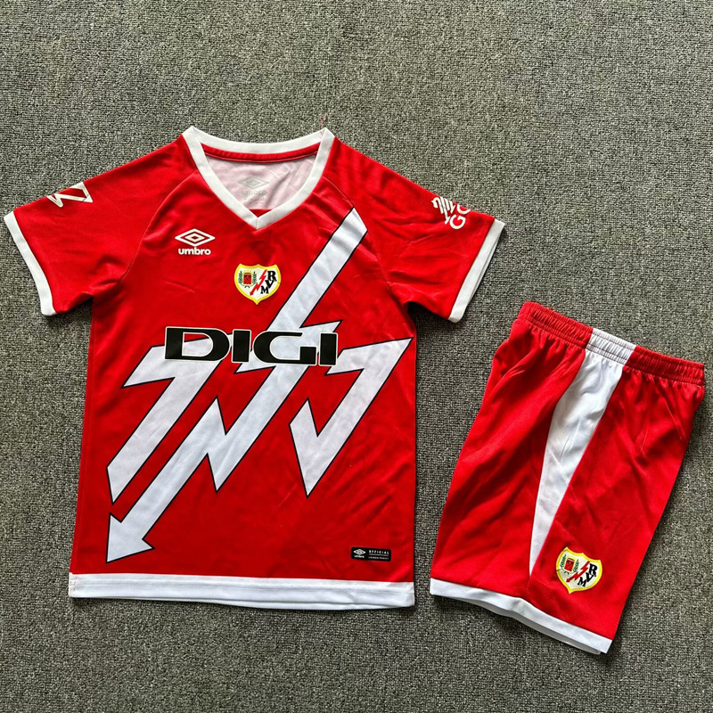 24-25 Rayo Vallecano Away Kids Soccer Jersey
