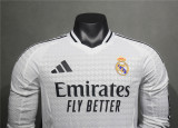 Mens Real Madrid Home Authentic Jersey Long Sleeve 2024/25 - Match