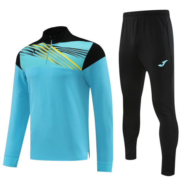 2024 JOM Lake Blue Half Pull Tracksuit