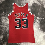 1998 BULLS PIPPEN #33 Red Retro Top Quality Hot Pressing NBA Jersey