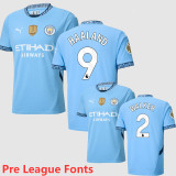 24-25 Man City Home Long Sleeve Player Version Soccer Jersey (长袖球员)