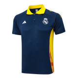 Mens Real Madrid Polo Shirt Royal 2024/25