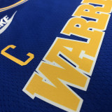 22-23 WARRIORS CURRY #30 Blue Top Quality Hot Pressing NBA Jersey (Retro Logo)