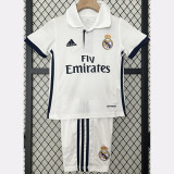 2016-2017 Real Madrid  Home Kids Retro Soccer Jersey