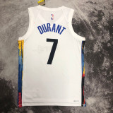 22-23 NETS DURANT #7 White City Edition Top Quality Hot Pressing NBA Jersey