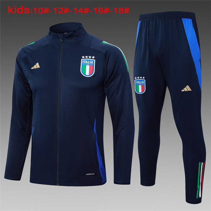 Kids Italy Jacket + Pants Training Suit Royal 2024