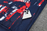Mens PSG Hoodie Sweatshirt + Pants Training Suit Royal Patterns 2024/25