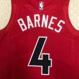 22-23 Raptors BARNES #4 Red Top Quality Hot Pressing NBA Jersey