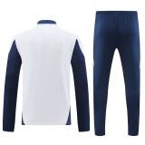 24-25 Real Madrid  White Half Pull Tracksuit