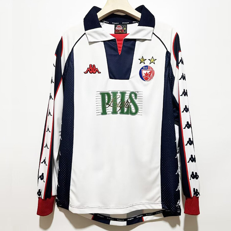 1999-2001 Crvena Zvezda Away Long Sleeve Retro Soccer Jersey