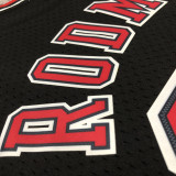 1998 BULLS RODMAN #91 Black Retro Top Quality Hot Pressing NBA Jersey
