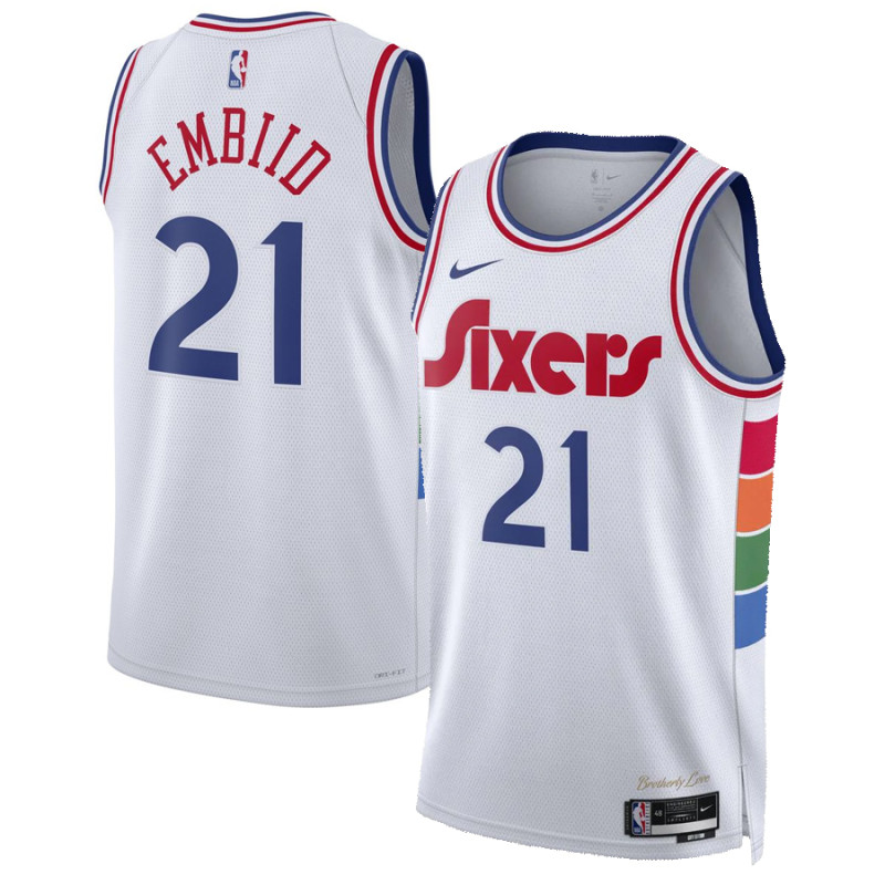 Mens Philadelphia 76ers Nike White 2025 Swingman Jersey - City Edition