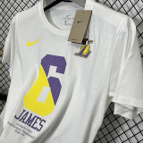 T190 Lakers JAMES #6 White High Quality Casual T-Shirt