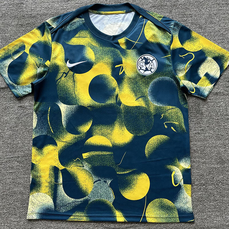 24-25 Club America Green Yellow Training shirts