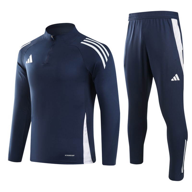 2024 AD Navy blue Half Pull Tracksuit
