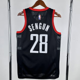 23-24 Rockets SENGUN #28 Black Top Quality Hot Pressing NBA Jersey (Trapeze Edition)