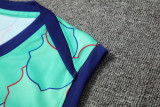 24-25 Mens Barcelona Lake Blue Vest Short traning suit