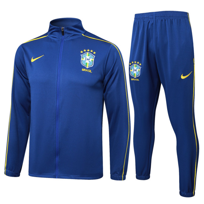Mens Brazil Jacket + Pants Training Suit Blue 2025