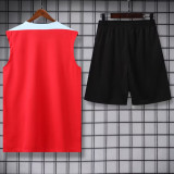 24-25 Mens Barcelona Red Vest Short traning suit
