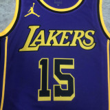 22-23 LAKERS REAVES #15 Purple Top Quality Hot Pressing NBA Jersey (Trapeze Edition)