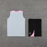Mens PSG x Jordan Tank top and shorts suit  Grey 2024/25