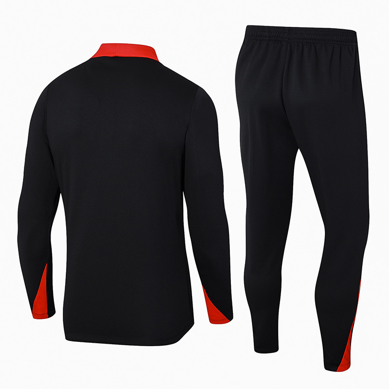 24-25 Portugal Black Half Pull Tracksuit
