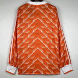 1988 Netherlands Home Long Sleeve Retro Soccer Jersey