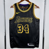 LAKERS O'NEAL #34 Black Top Quality Hot Pressing NBA Jersey
