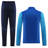 2024 AD Fancy Blue Kids Half Pull Tracksuit