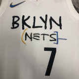 22-23 NETS DURANT #7 White City Edition Top Quality Hot Pressing NBA Jersey