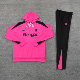 Mens Chelsea Hoodie Sweatshirt + Pants Training Suit Pink 2024/25