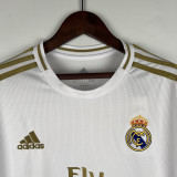 2019-2020 Real Madrid Home Long Sleeve Retro Soccer Jersey