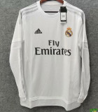 2015-2016  Real Madrid Home Long Sleeve Retro Soccer Jersey