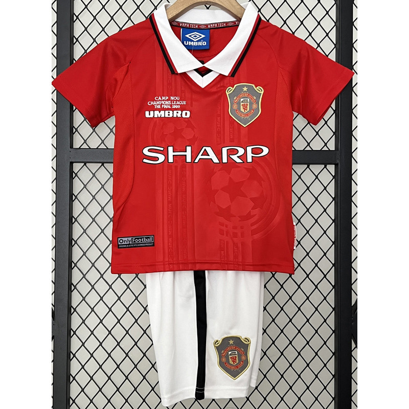 1999-2000 Man Utd Home Kids Retro Soccer Jersey