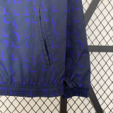 23-24  Real Madrid  Black & Blue Double Sided Windbreaker