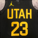 22-23 JAZZ MARKKANEN #23 Black Top Quality Hot Pressing NBA Jersey (Trapeze Edition)