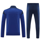 2024 JOM Fancy blue Half Pull Tracksuit