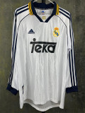 1998-2000 Real Madrid Home Long Sleeve Retro Soccer Jersey