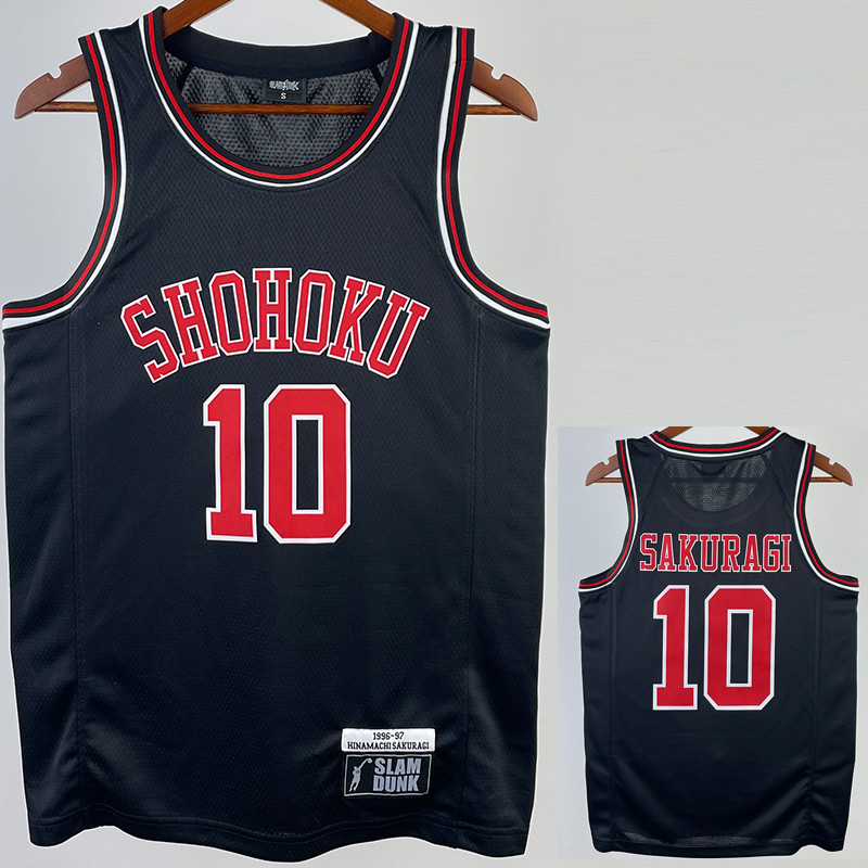 2023 SHOHOKU SAKURAGI #10 Black Top Quality Hot Pressing NBA Jersey