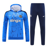 Mens Chelsea Hoodie Sweatshirt + Pants Training Suit Blue Patterns 2024/25