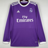 2016-2017Real Madrid away Long Sleeve Retro Soccer Jersey