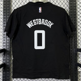 T262 Clippers WESTBROOK #0 Black High Quality Casual T-Shirt