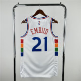 Mens Philadelphia 76ers Nike White 2025 Swingman Jersey - City Edition